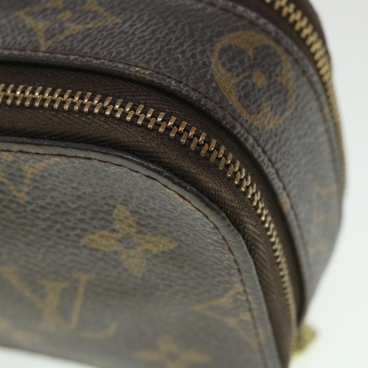 LOUIS VUITTON Monogram Trousse Brush PM Cosmetic Pouch M47510 LV Auth 55143