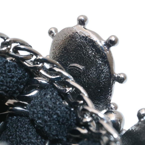 CHANEL Bangle Bracelet Metal Black CC Auth am1441sSA