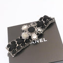 CHANEL Bangle Bracelet Metal Black CC Auth am1441sSA-9