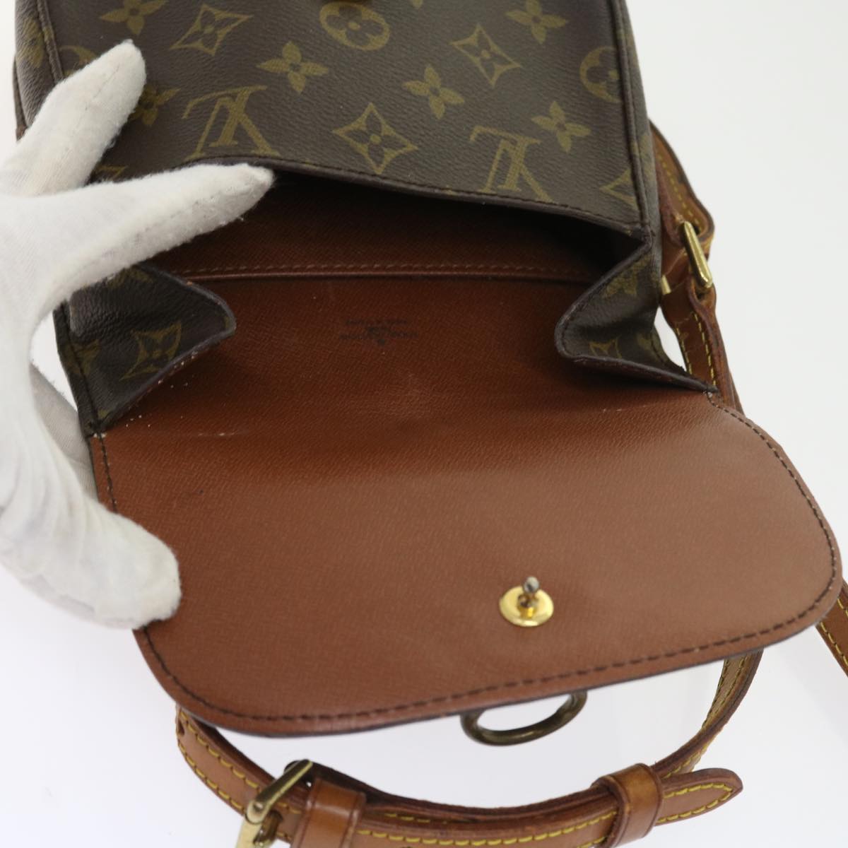 LOUIS VUITTON Monogram Saint Cloud PM Shoulder Bag M51244 LV Auth rd4937