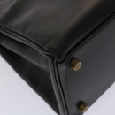 HERMES Kelly 32 Hand Bag Leather Black Auth ni110A-16