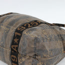 FENDI Pecan Canvas Pouch Shoulder Bag Coated Canvas 2Set Brown Black Auth ti1034-10