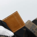 FENDI Pecan Canvas Pouch Shoulder Bag Coated Canvas 2Set Brown Black Auth ti1034-16
