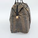 FENDI Pecan Canvas Pouch Shoulder Bag Coated Canvas 2Set Brown Black Auth ti1034-5