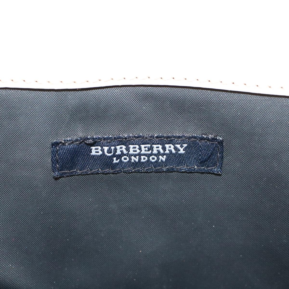 BURBERRY Nova Check Hand Bag Nylon Navy Green Auth ti1176