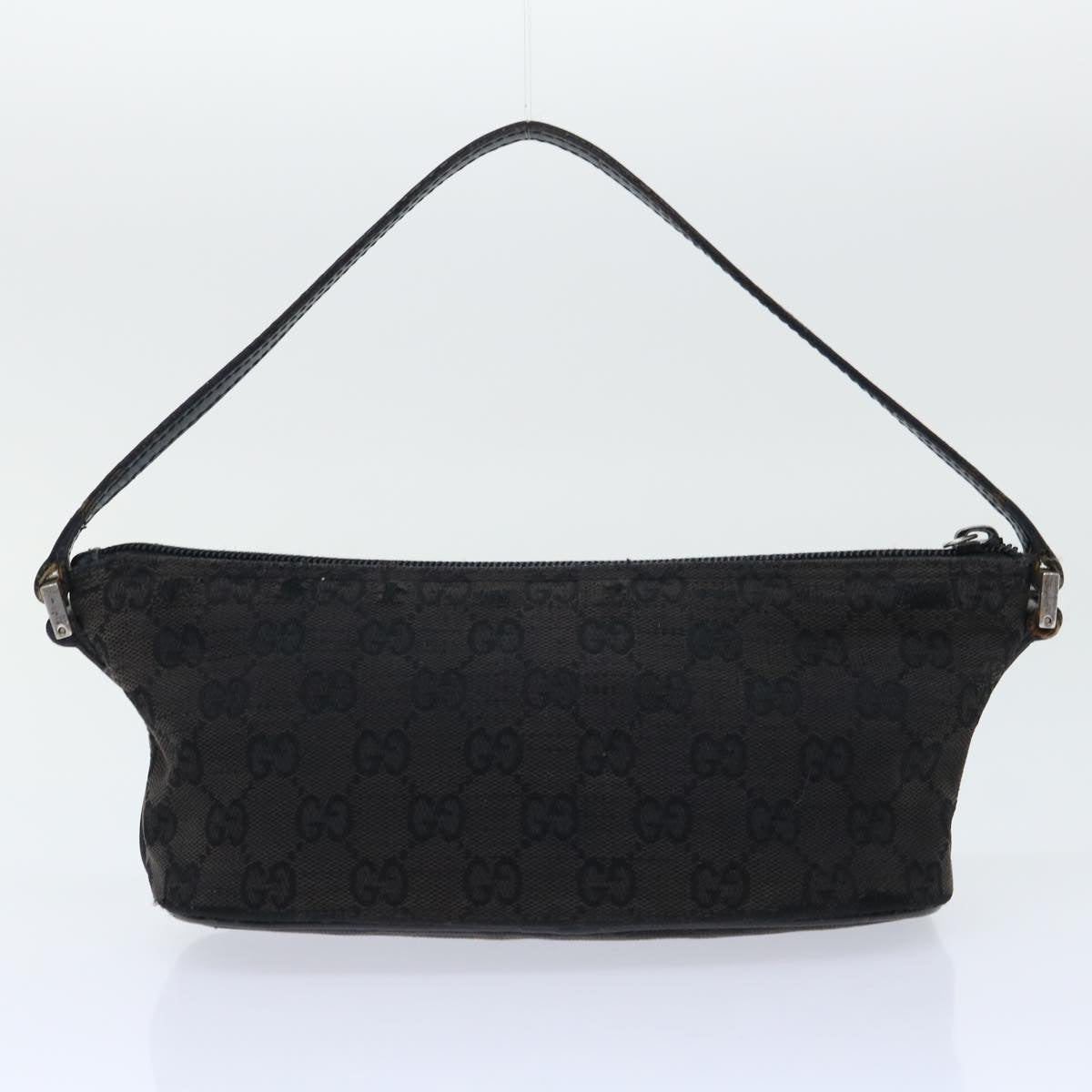 GUCCI GG Canvas Accessory Pouch 2Set Beige Black Auth ti1192