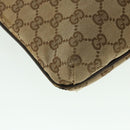 GUCCI GG Canvas Shoulder Bag Beige Brown 122791 Auth ti1206-17