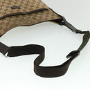 GUCCI GG Canvas Shoulder Bag Beige Brown 122791 Auth ti1206-8