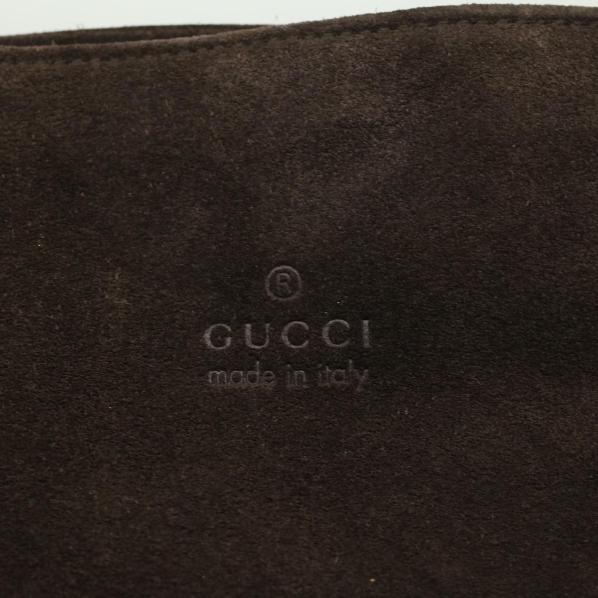 GUCCI Shoulder Bag Suede Brown 001 3167 Auth ti1225