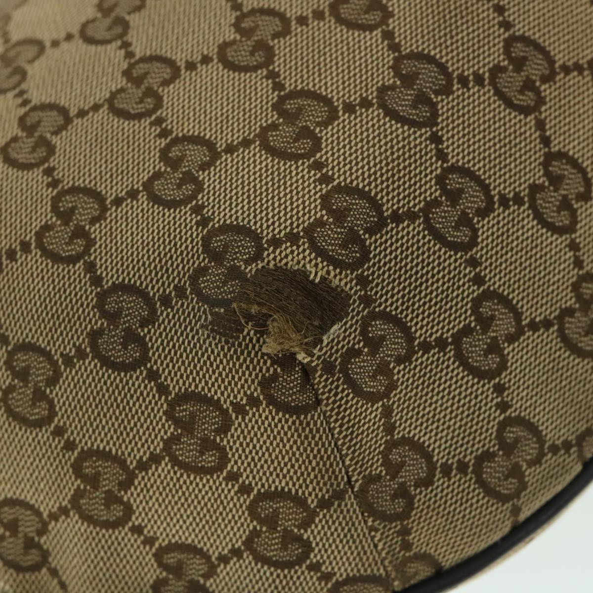 GUCCI GG Canvas Shoulder Bag Beige Brown 181092 Auth ti1226