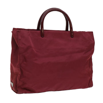 PRADA Hand Bag Nylon Red Auth ti1240