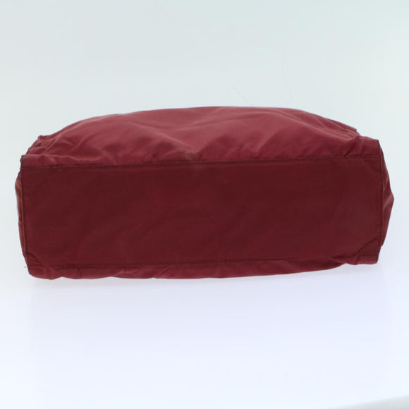 PRADA Hand Bag Nylon Red Auth ti1240