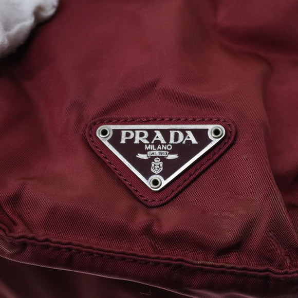 PRADA Hand Bag Nylon Red Auth ti1240