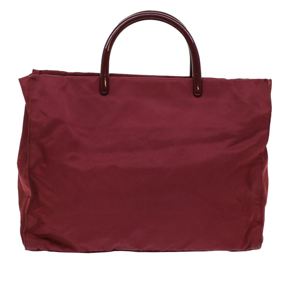 PRADA Hand Bag Nylon Red Auth ti1240