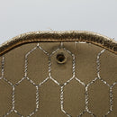 Christian Dior Honeycomb Canvas Chain Shoulder Bag Beige Auth ti1244-9