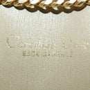 Christian Dior Honeycomb Canvas Chain Shoulder Bag Beige Auth ti1244-11
