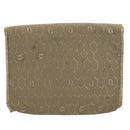 Christian Dior Honeycomb Canvas Chain Shoulder Bag Beige Auth ti1244-2