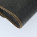 Christian Dior Honeycomb Canvas Shoulder Bag PVC Leather Black Auth ti1257-16