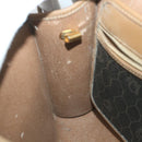 Christian Dior Honeycomb Canvas Shoulder Bag PVC Leather Black Auth ti1257-18