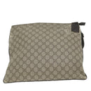 GUCCI GG Canvas Shoulder Bag Coated Canvas Beige 141198 Auth ti1265-2