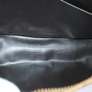 FENDI Zucchino Canvas Clutch Bag Coated Canvas Brown Auth ti1273-16