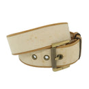 GUCCI Belt Canvas 30.3""""""""""""""""-32.3"""""""""""""""" Beige Brown 109327 Auth ti1278-1