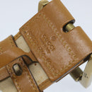 GUCCI Belt Canvas 30.3""""""""""""""""-32.3"""""""""""""""" Beige Brown 109327 Auth ti1278-10