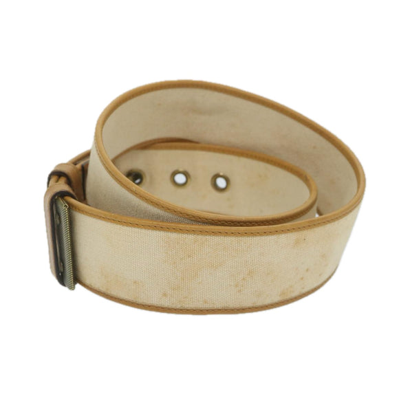 GUCCI Belt Canvas 30.3""""""""""""""""-32.3"""""""""""""""" Beige Brown 109327 Auth ti1278