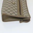 GUCCI GG PLUS Canvas Clutch Bag PVC Leather 2Set Beige Auth ti1279-14