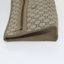 GUCCI GG PLUS Canvas Clutch Bag PVC Leather 2Set Beige Auth ti1279-15