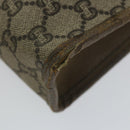 GUCCI GG PLUS Canvas Clutch Bag PVC Leather 2Set Beige Auth ti1279-19