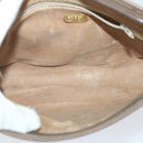 GUCCI GG PLUS Canvas Clutch Bag PVC Leather 2Set Beige Auth ti1279-20