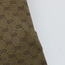 GUCCI GG PLUS Canvas Clutch Bag PVC Leather 2Set Beige Auth ti1279-8