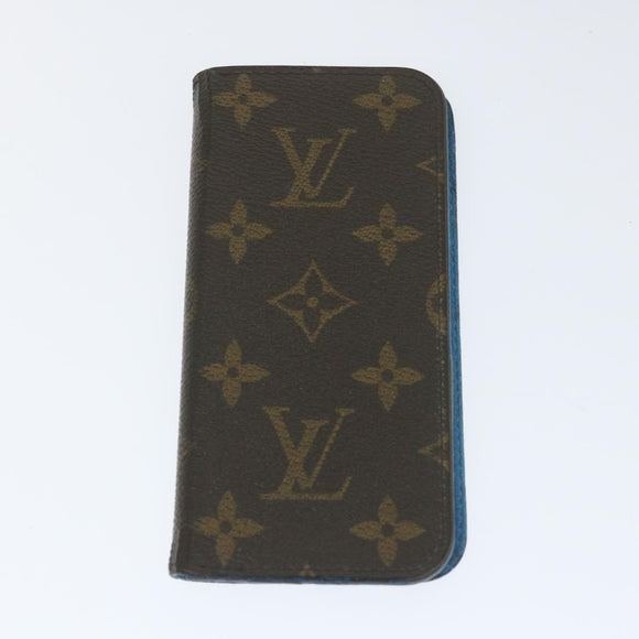 LOUIS VUITTON Monogram iPhone Case 4 Set Blue Pink LV Auth ti1305