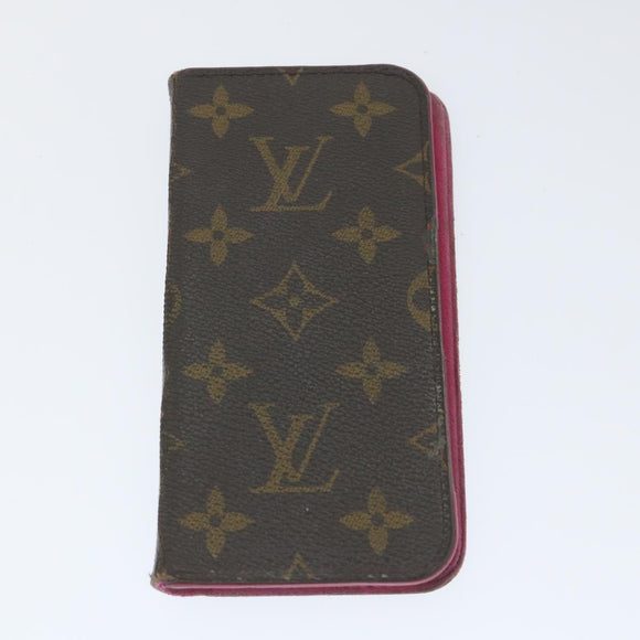 LOUIS VUITTON Monogram iPhone Case 4 Set Blue Pink LV Auth ti1305