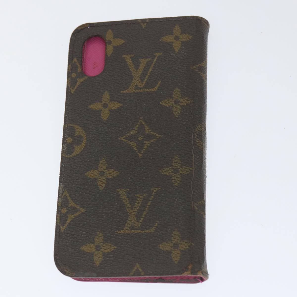 LOUIS VUITTON Monogram iPhone Case 4Set Blue Pink LV Auth ti1305