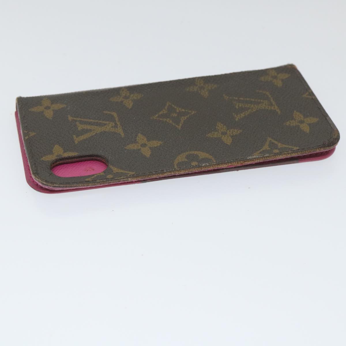 LOUIS VUITTON Monogram iPhone Case 4Set Blue Pink LV Auth ti1305