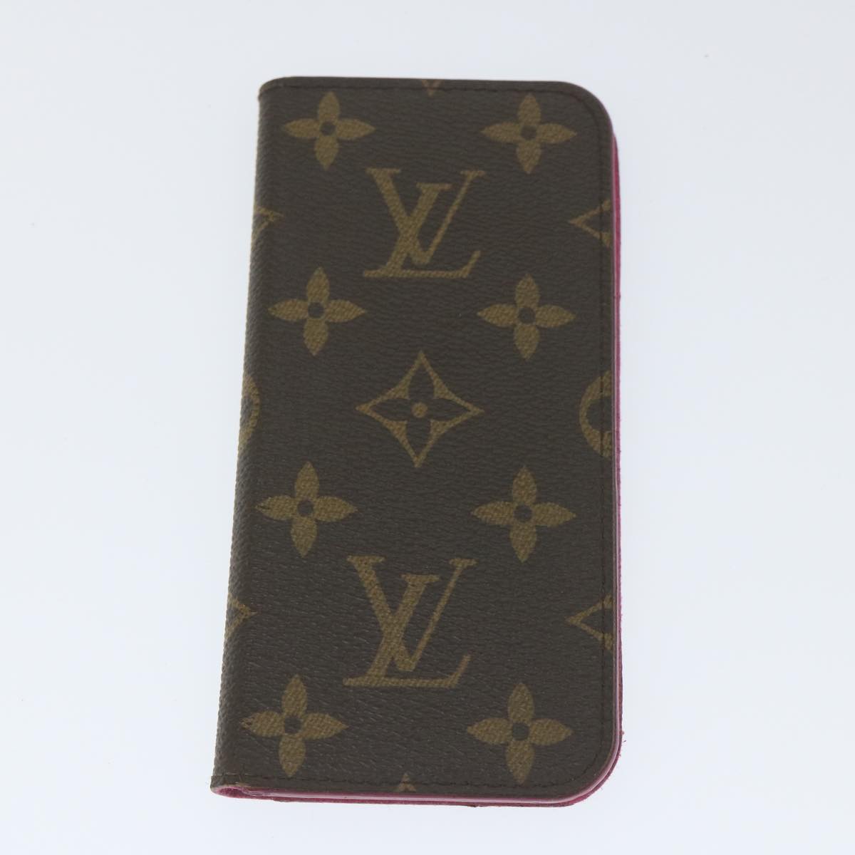 LOUIS VUITTON Monogram iPhone Case 4Set Blue Pink LV Auth ti1305