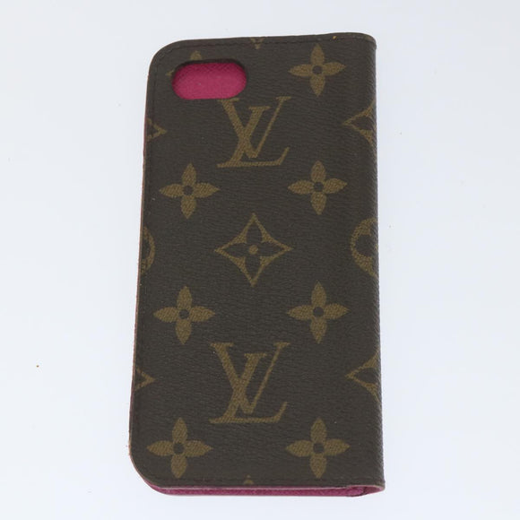LOUIS VUITTON Monogram iPhone Case 4Set Blue Pink LV Auth ti1305