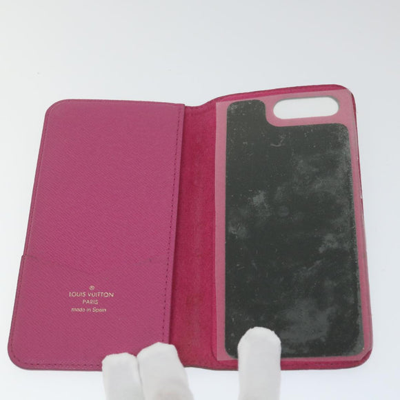 LOUIS VUITTON Monogram iPhone Case 4 Set Blue Pink LV Auth ti1305