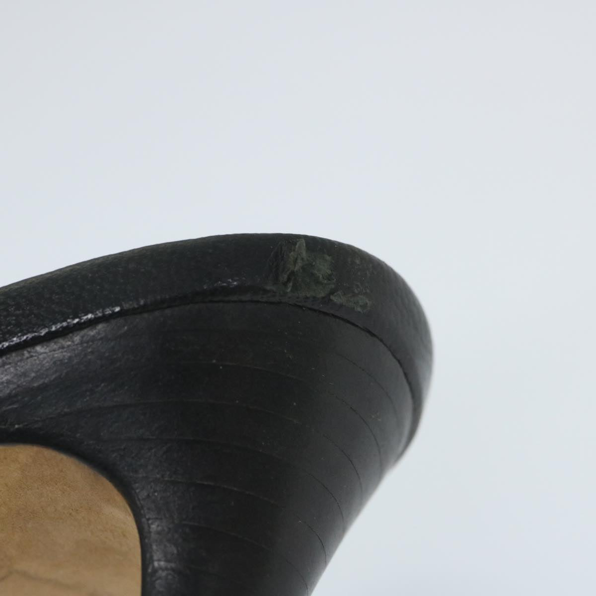 GUCCI GG Canvas High Heels 34C Black Auth ti1315