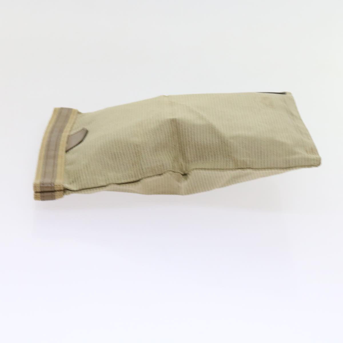 SAINT LAURENT Clutch Hand Bag PVC Canvas 3Set Beige Auth ti1316