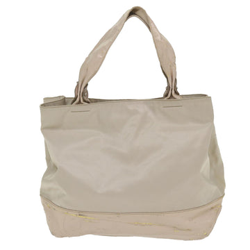 Salvatore Ferragamo Shoulder Bag Nylon patent leather Beige Auth ti1318 - 0