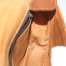 MCM Vicetos Logogram Chain Shoulder Bag Leather Brown Auth ti1320-18