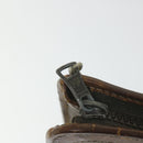 CELINE Macadam Canvas Clutch Bag PVC Leather Brown Auth ti1357-10