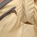 CELINE Macadam Canvas Clutch Bag PVC Leather Brown Auth ti1357-16