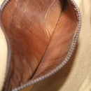 CELINE Macadam Canvas Clutch Bag PVC Leather Brown Auth ti1357-18