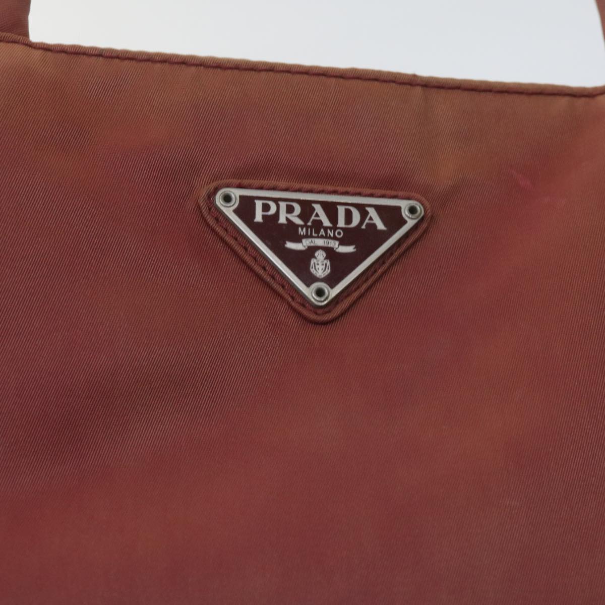 PRADA Hand Bag Nylon Red Auth ti1371