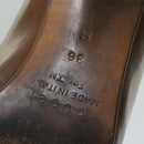 GUCCI Web Sherry Line High Heels Leather 36B Brown Auth ti1401-15