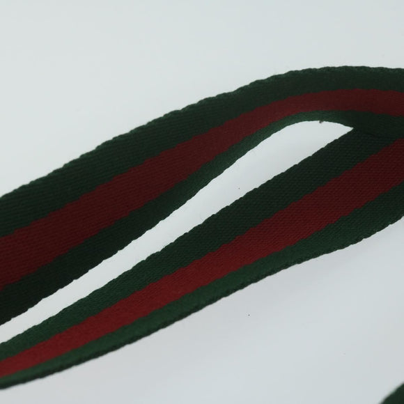 GUCCI GG Plus Supreme Web Sherry Line Tote Bag Beige Red Green Auth ti1464